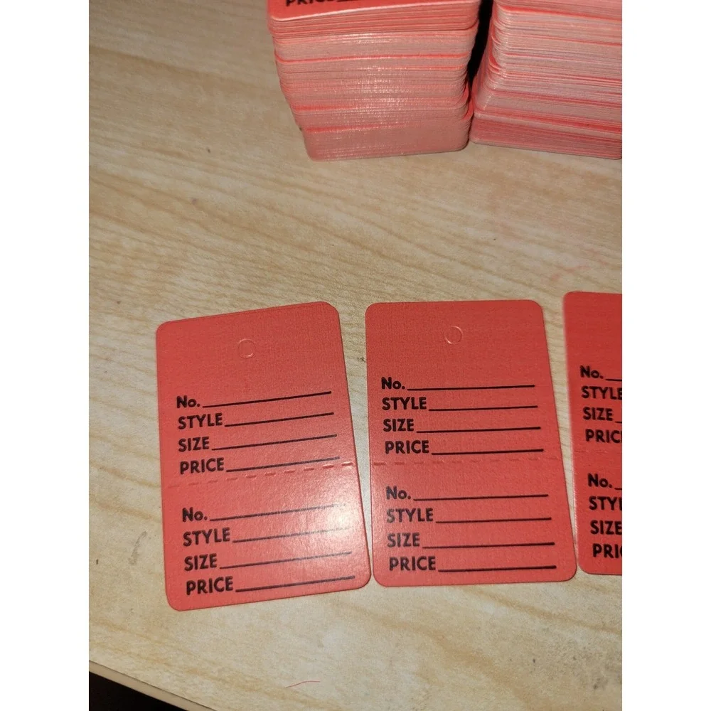 100 Perforated Tags Price Sale 1 ¼ x 1 ⅞